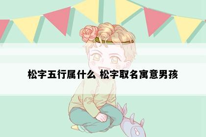 松字五行属什么 松字取名寓意男孩