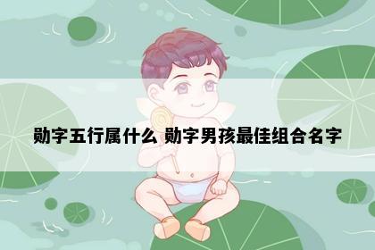 勋字五行属什么 勋字男孩最佳组合名字